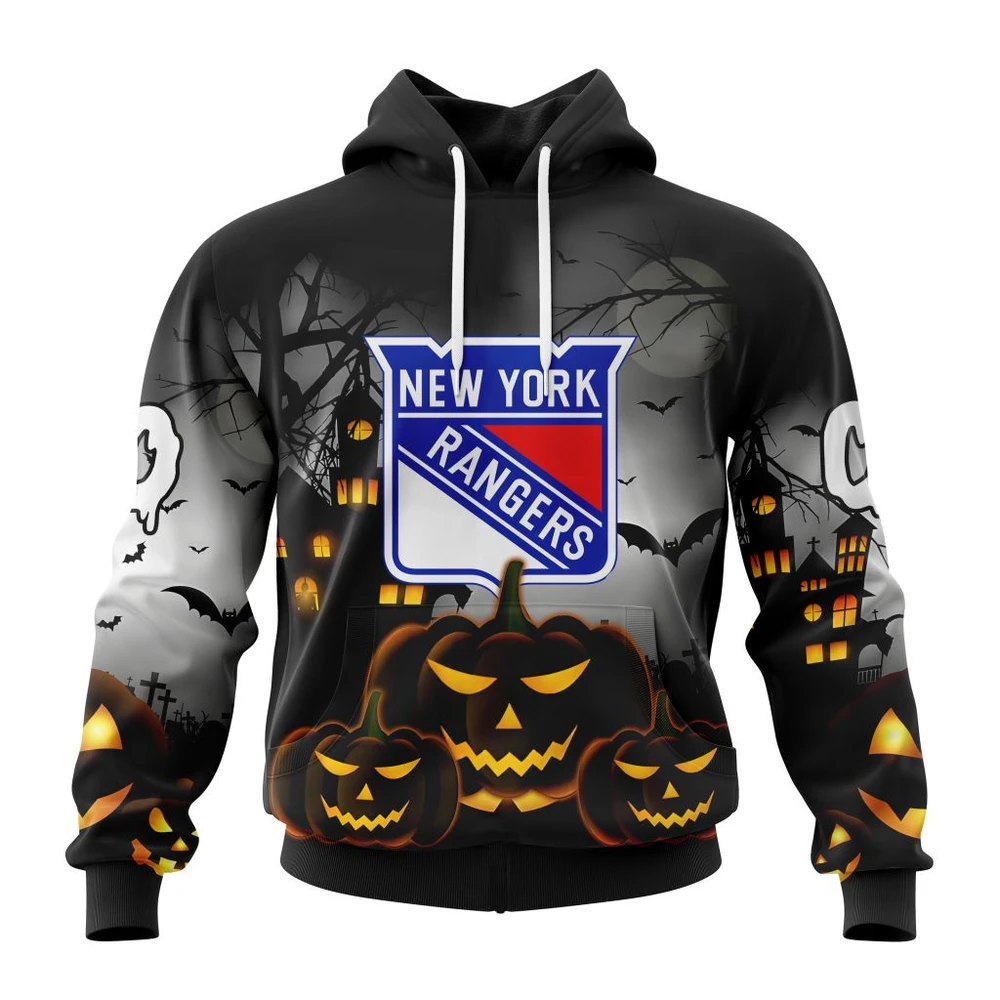 New York Rangers Special Design For Halloween All Over Print Hoodie Style 97427