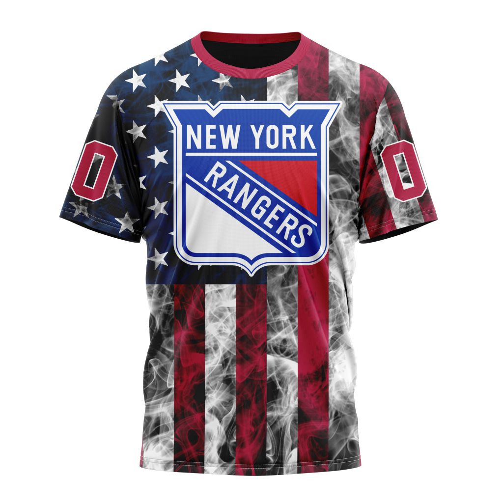 New York Rangers Special Design For Independence Day The Fourth Of July 01 Personalized Name And Number T-Shirt Oregontrailrvpk Shirt