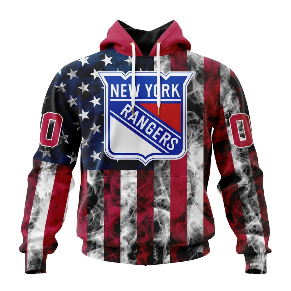 New York Rangers Special Design For Independence Day The Fourth Of July All Over Print Hoodie Style 79674