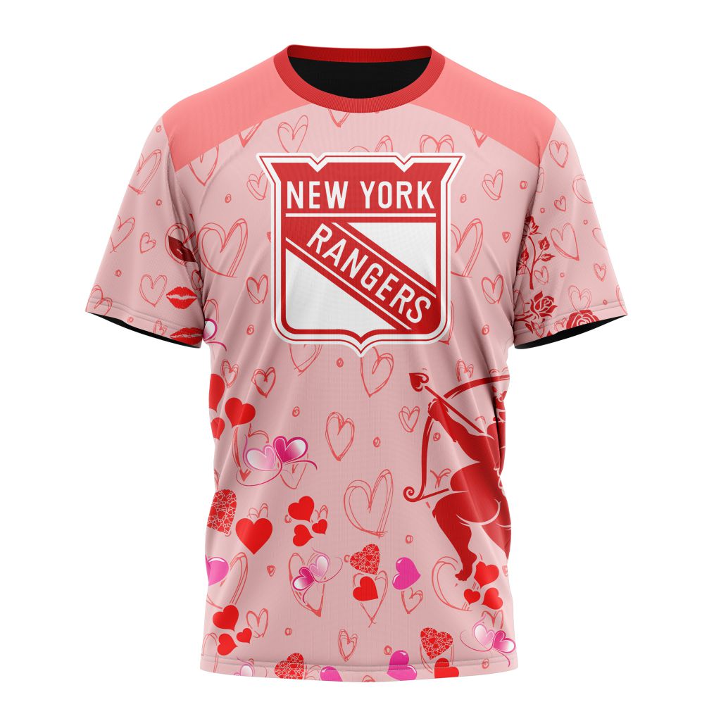 New York Rangers Special Gift For Valentines Day 02 Personalized Name And Number T-Shirt Oregontrailrvpk Shirt