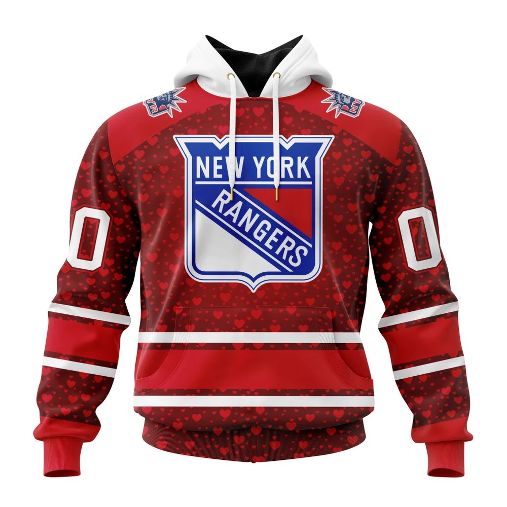 New York Rangers Special Gift For Valentines Day All Over Print Hoodie Style 58846
