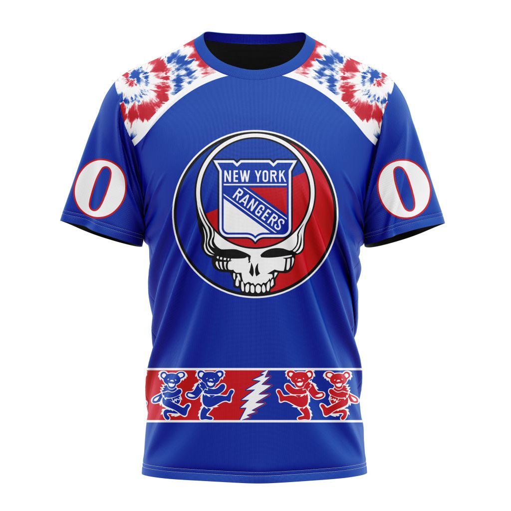 New York Rangers Special Grateful Dead Design Personalized Name And Number T-Shirt Oregontrailrvpk Shirt