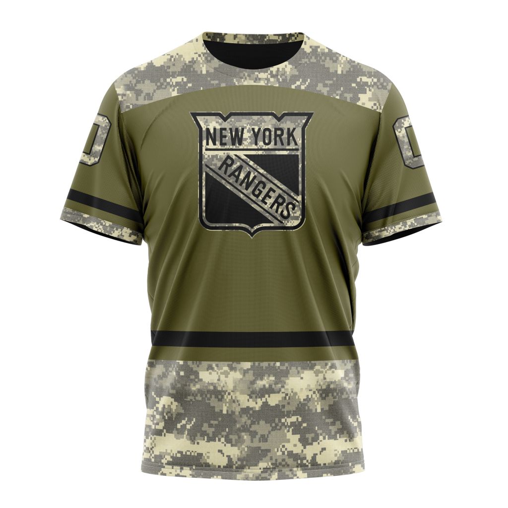New York Rangers Special Military Appreciation Design 04 Personalized Name And Number T-Shirt Oregontrailrvpk Shirt