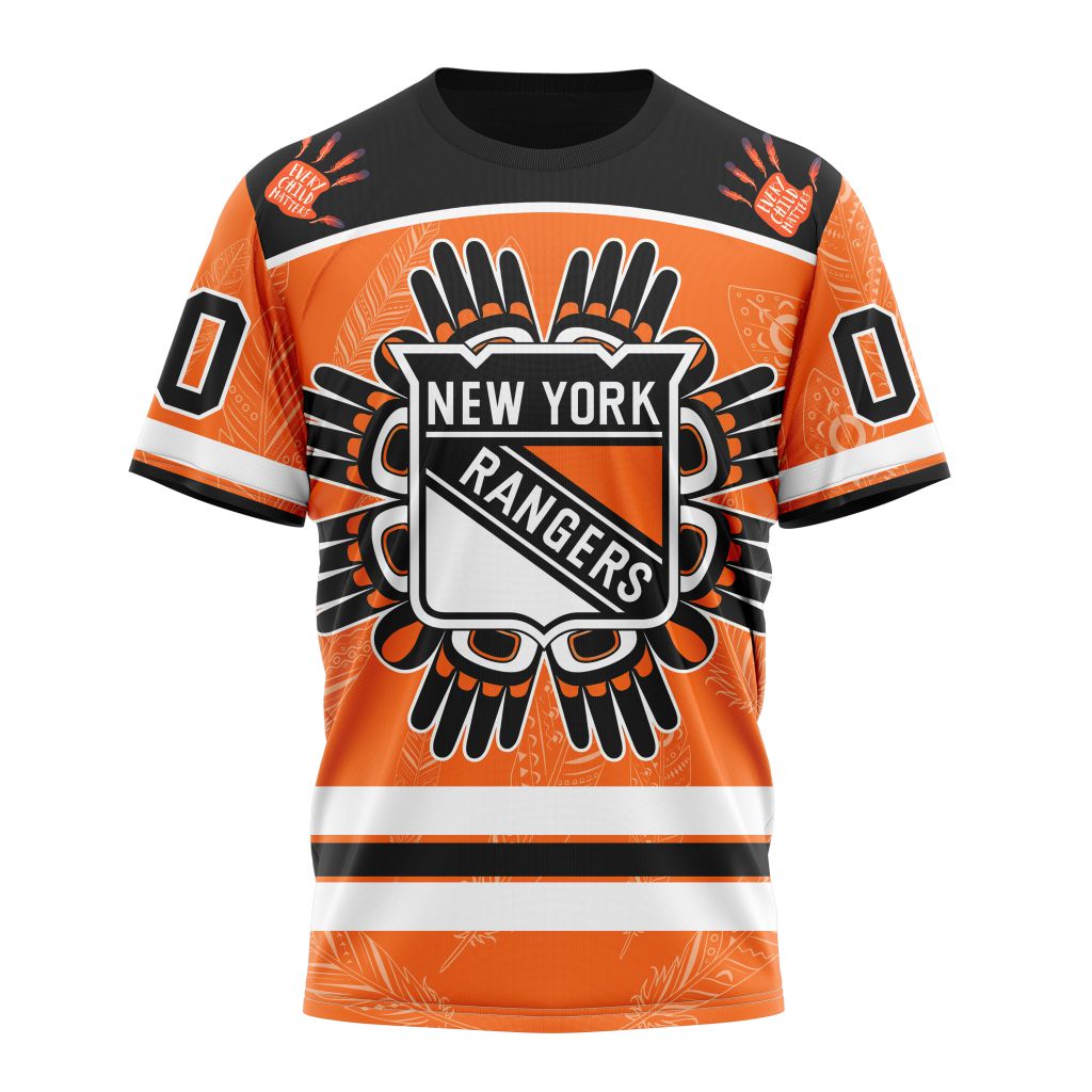 New York Rangers Special National Day For Truth And Reconciliation Design 01 Personalized Name And Number T-Shirt Oregontrailrvpk Shirt