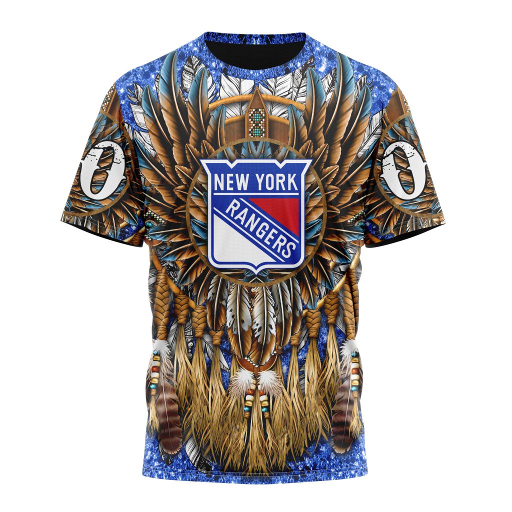 New York Rangers Special Native Costume Design Personalized Name And Number T-Shirt Oregontrailrvpk Shirt