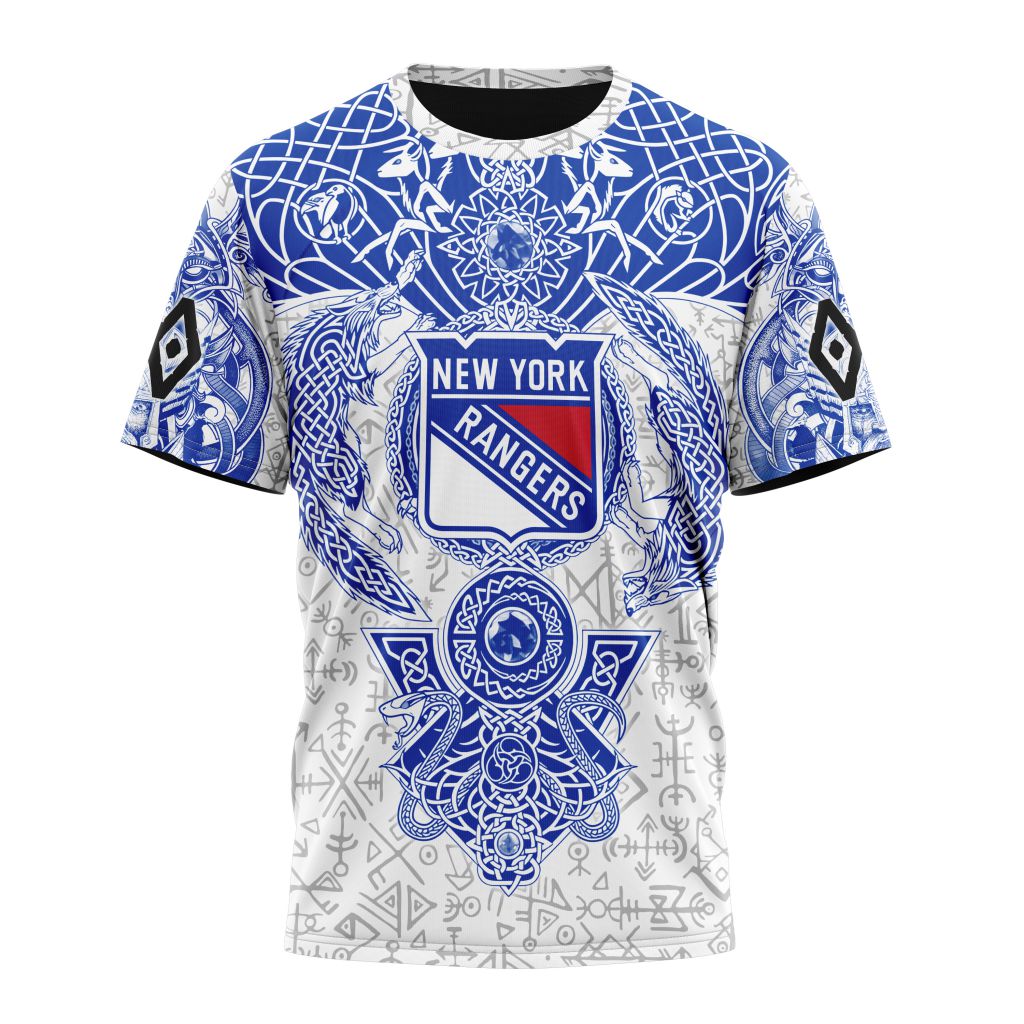 New York Rangers Special Norse Viking Symbols Personalized Name And Number T-Shirt Oregontrailrvpk Shirt