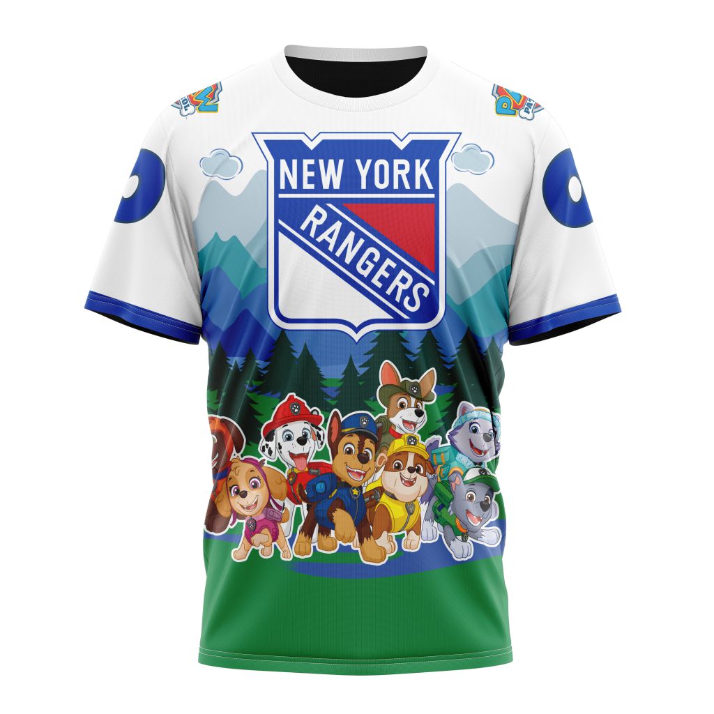 New York Rangers Special Paw Patrol Design 01 Personalized Name And Number T-Shirt Oregontrailrvpk Shirt