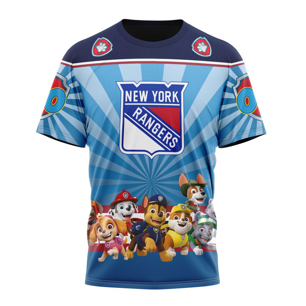 New York Rangers Special Paw Patrol Kits Personalized Name And Number T-Shirt Oregontrailrvpk Shirt