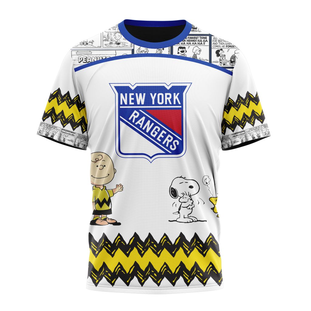 New York Rangers Special Peanuts Design Personalized Name And Number T-Shirt Oregontrailrvpk Shirt