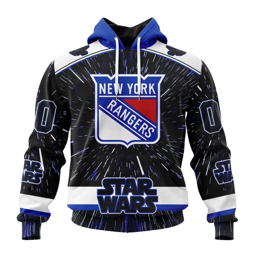 New York Rangers Special Star Wars Design All Over Print Hoodie Style 32670