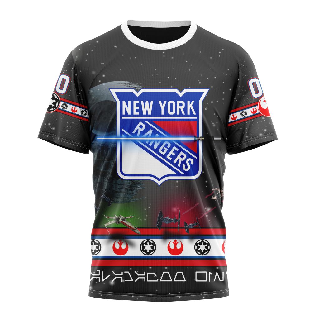 New York Rangers Special Star Wars Design Personalized Name And Number T-Shirt Oregontrailrvpk Shirt
