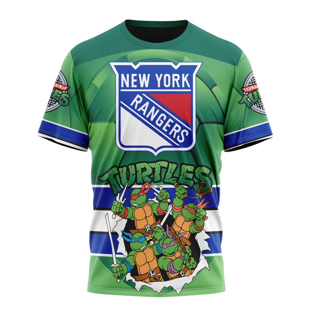 New York Rangers Special Teenage Mutant Ninja Turtles Design 02 Personalized Name And Number T-Shirt Oregontrailrvpk Shirt