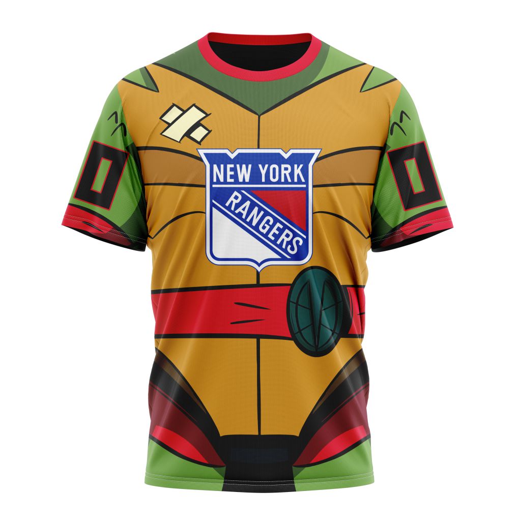 New York Rangers Special Teenage Mutant Ninja Turtles Design Personalized Name And Number T-Shirt Oregontrailrvpk Shirt