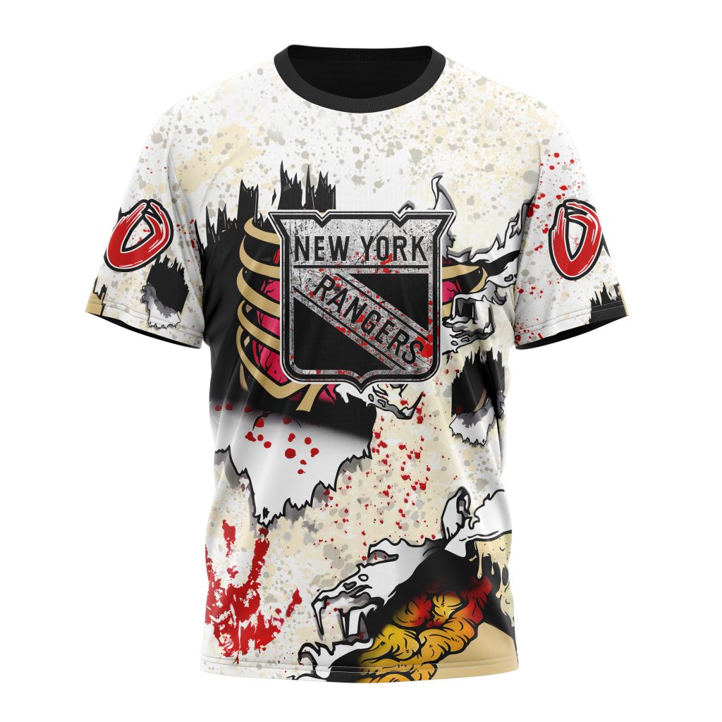 New York Rangers Special Zombie For Halloween Personalized Name And Number T-Shirt Oregontrailrvpk Shirt