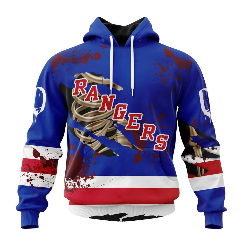 New York Rangers Specialized Design Jersey With Your Ribs For Halloween All Over Print Hoodie Style 33716