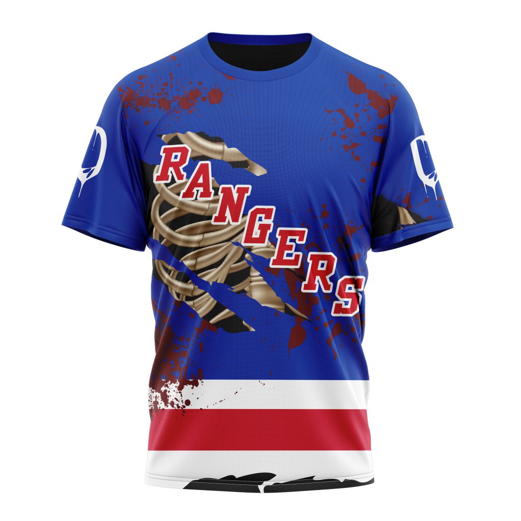 New York Rangers Specialized Design Jersey With Your Ribs For Halloween Personalized Name And Number T-Shirt Oregontrailrvpk Shirt