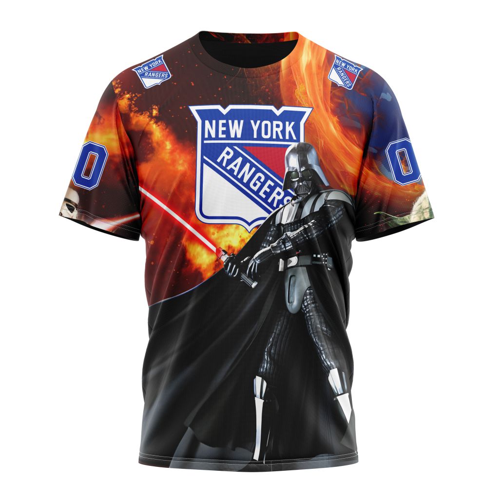 New York Rangers Specialized Design X Star War Personalized Name And Number T-Shirt Oregontrailrvpk Shirt