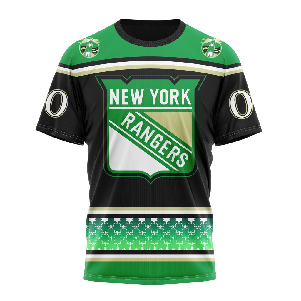 New York Rangers Specialized Hockey Celebrate St Patrick's Day Personalized Name And Number T-Shirt Oregontrailrvpk Shirt