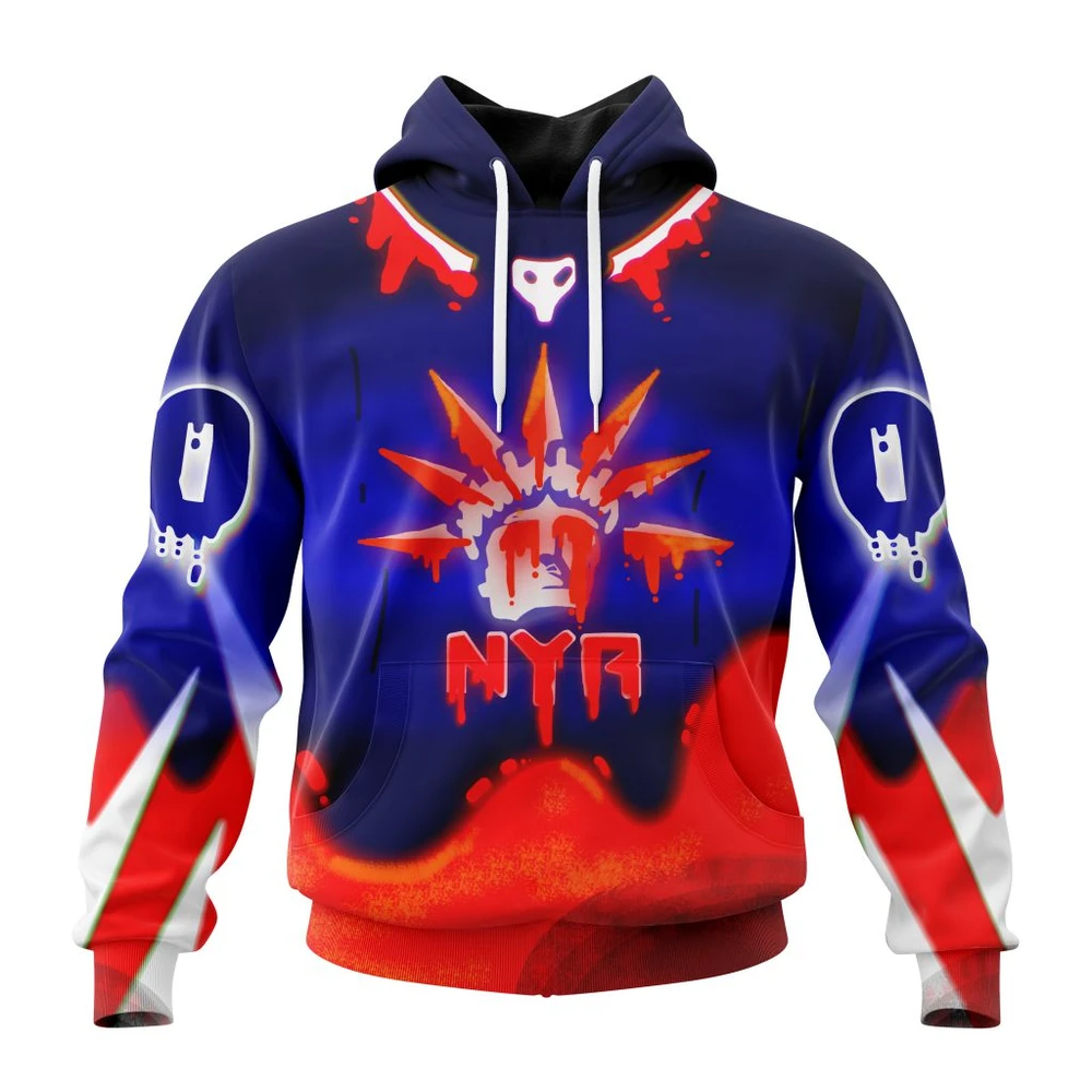 New York Rangers Specialized Jersey For Halloween Night All Over Print Hoodie Style 39701
