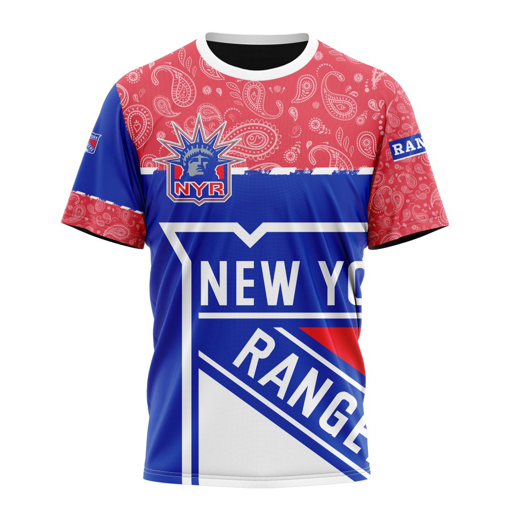 New York Rangers Specialized Jersey Hockey With Paisley Personalized Name And Number T-Shirt Oregontrailrvpk Shirt