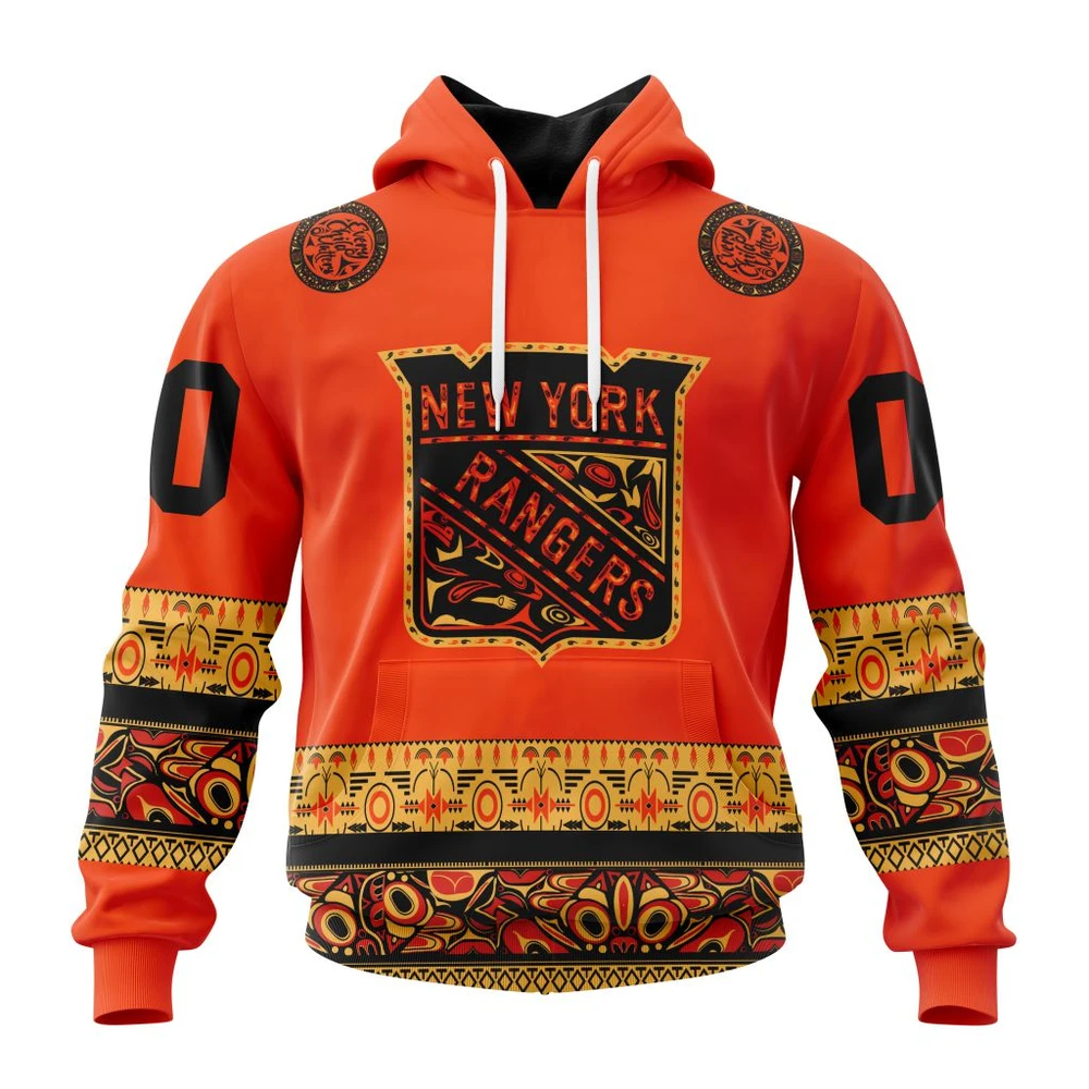 New York Rangers Specialized National Day For Truth And Reconciliation All Over Print Hoodie Style 50082