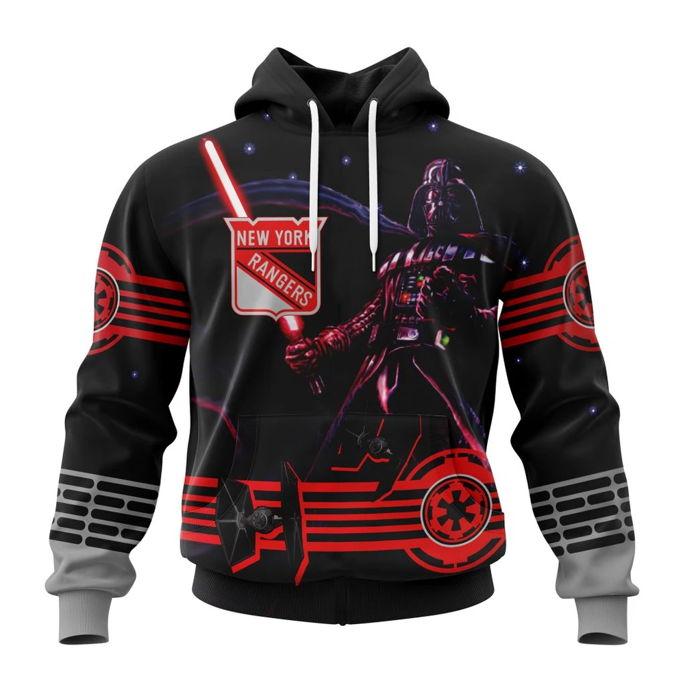 New York Rangers Specialized Starwar Darth Vader Version Jersey All Over Print Hoodie Style 57098