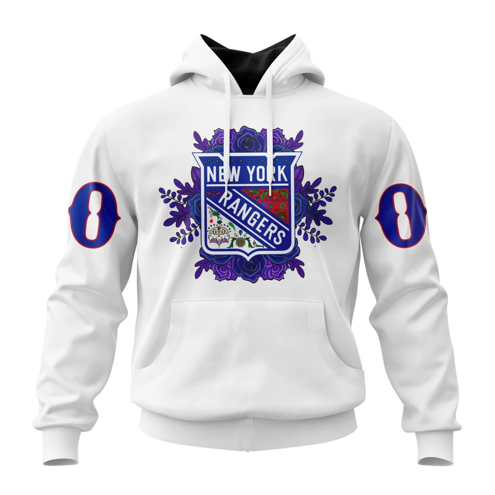 New York Rangers Specialized Unisex Kits Dia De Muertos All Over Print Hoodie Style 88999
