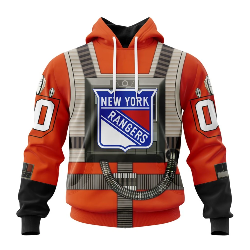 New York Rangers Star Wars Rebel Pilot Design All Over Print Hoodie Style 42807