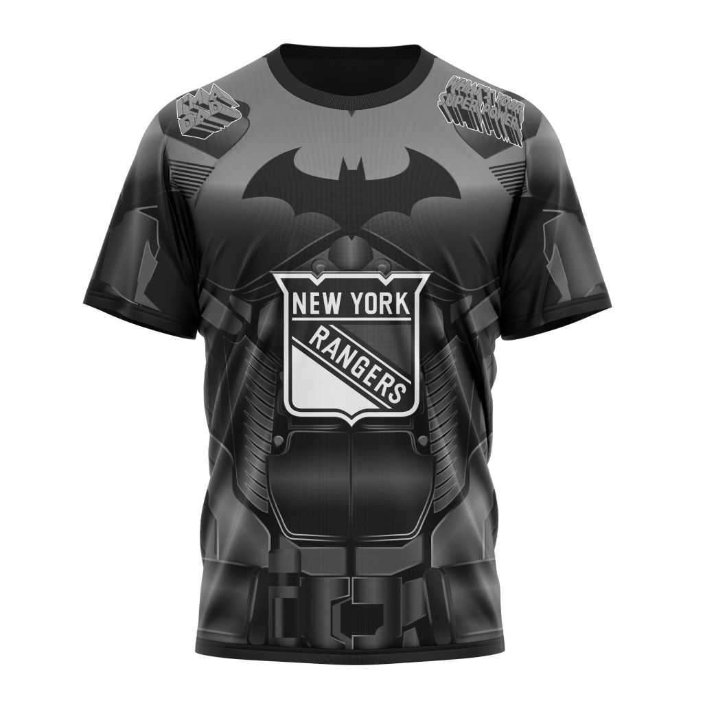 New York Rangers X Batman Specialized Design For Father Day Personalized Name And Number T-Shirt Oregontrailrvpk Shirt