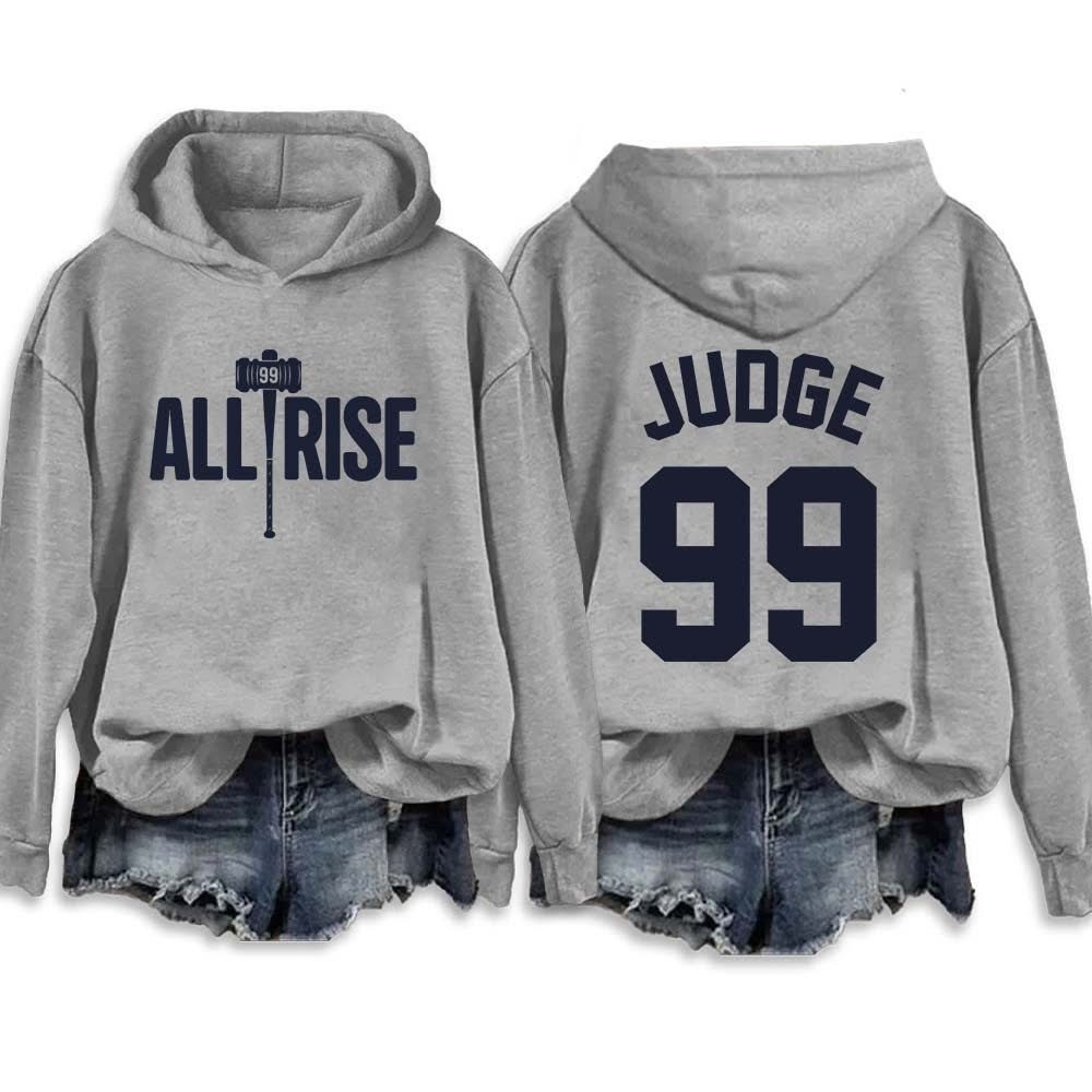New York Yankees Aaron Judge 99 All Rise Hoodie Womens Gifts For Yankees Fans