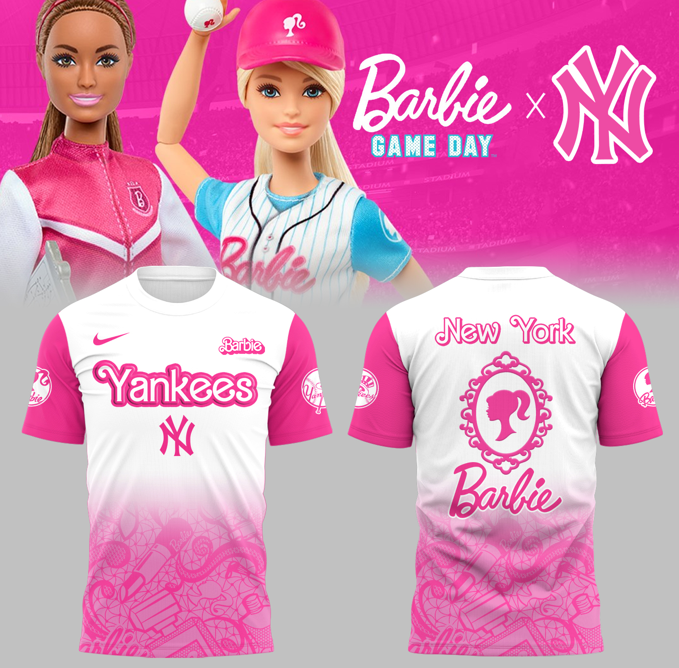 New York Yankees Baseball Barbie Night T-Shirt Baseball Coach Gift Ideas Oregontrailrvpk Shirt