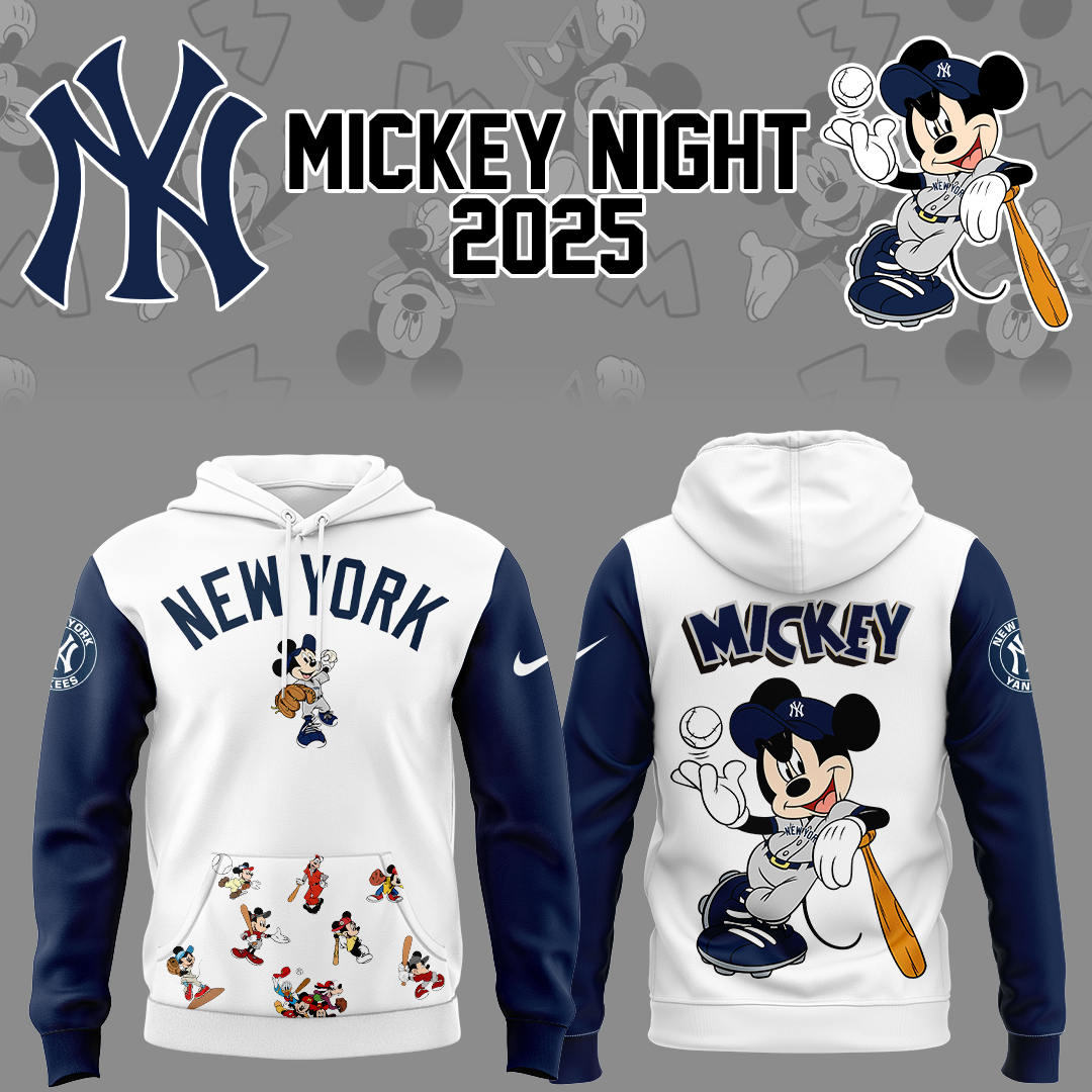 New York Yankees Baseball Mickey Night Hoodie Unique Baseball Gifts