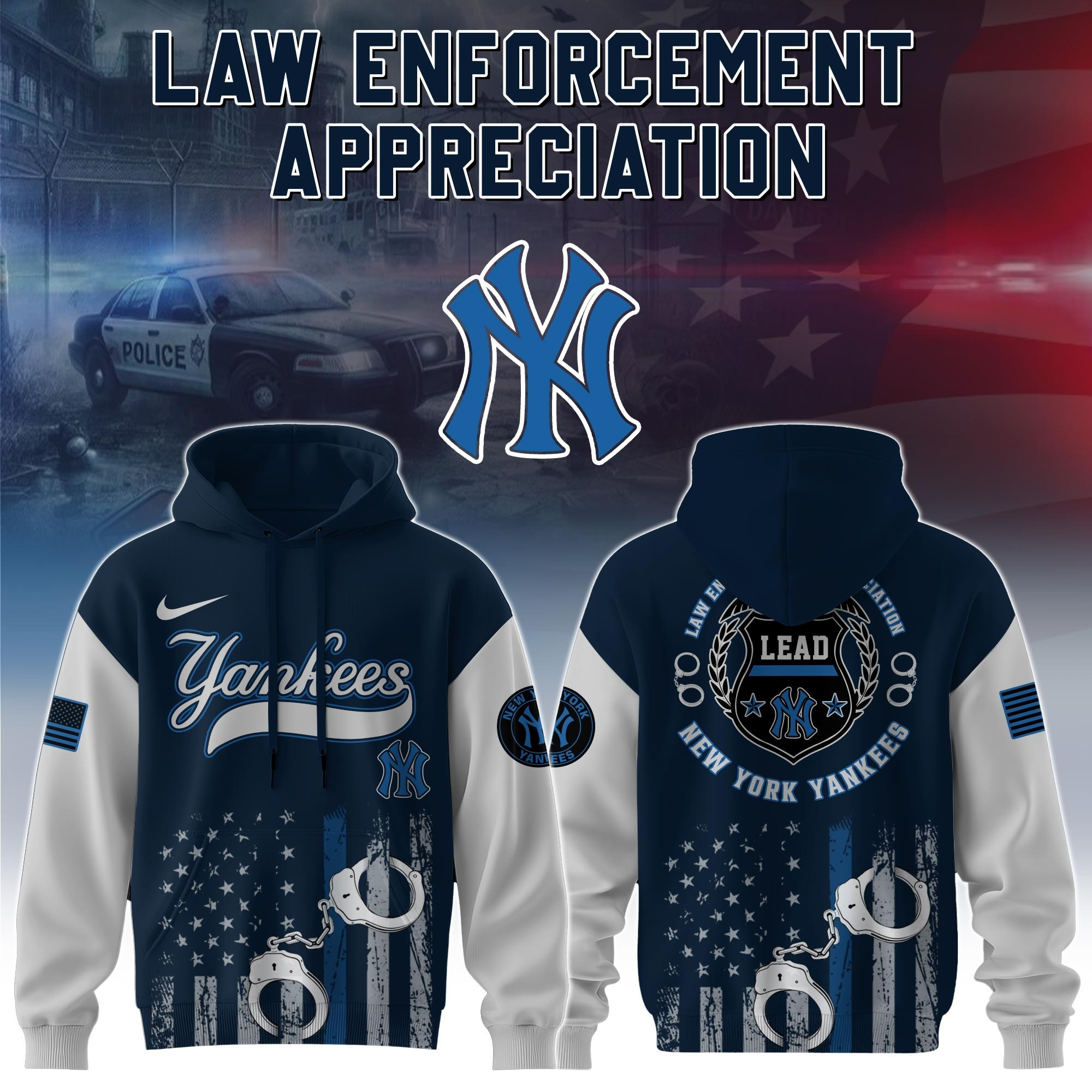 New York Yankees MLB x Law Enforcement Appreciation Day Hoodie Best