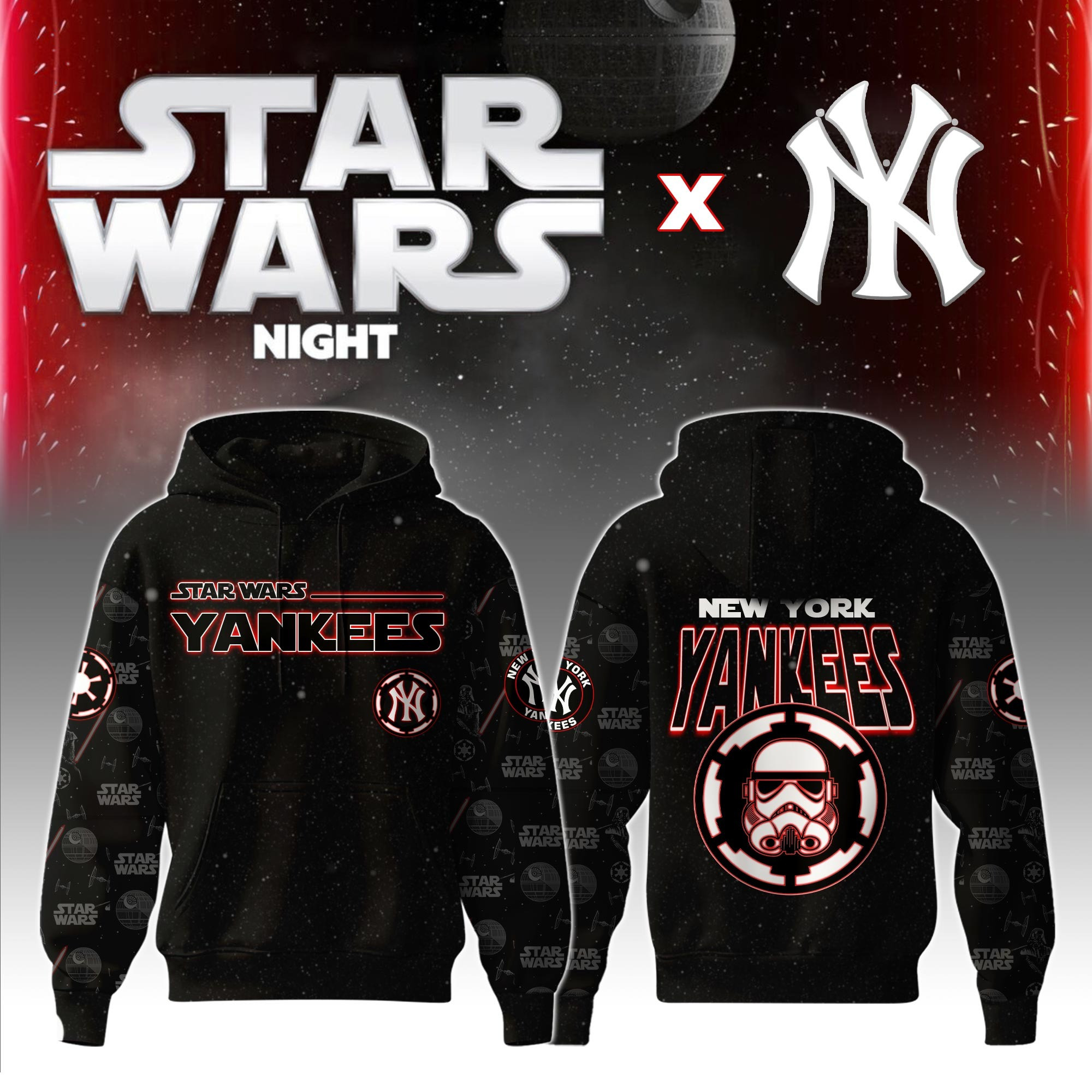 New York Yankees MLB x Star War Night Special Edition Hoodie 2025 Best