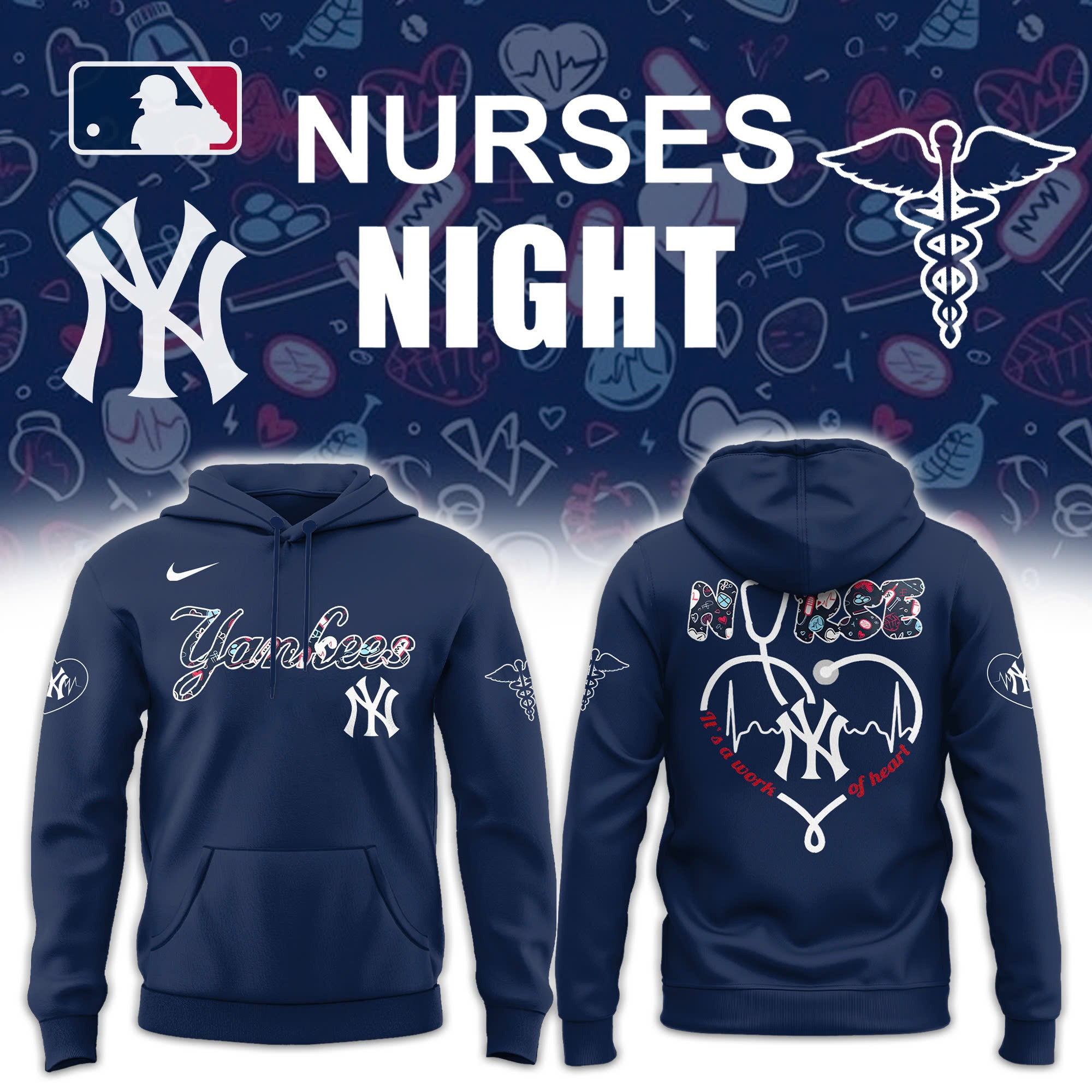 New York Yankees NURSES NIGHT Hoodie Best