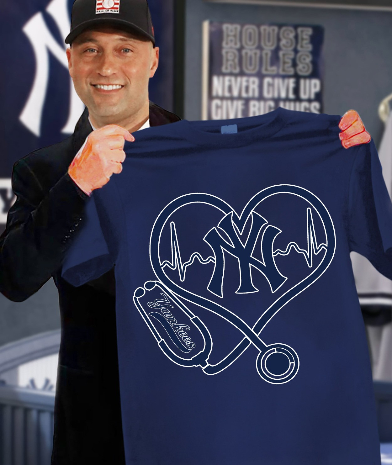 New York Yankees Nurses Night T-Shirt Honor Nurses Day Baseball Gifts For Yankees Fans Oregontrailrvpk Shirt