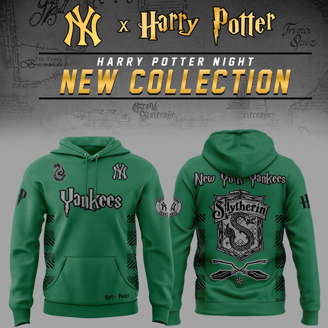 New York Yankees x Harry Potter Night Slytherin House Hoodie Baseball