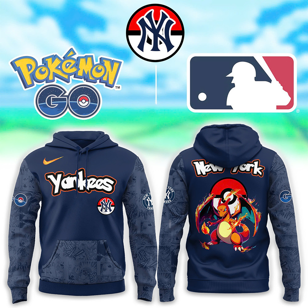 New York Yankees x Pokemon Go Charizard Hoodie Baseball Lover Gift Ideas
