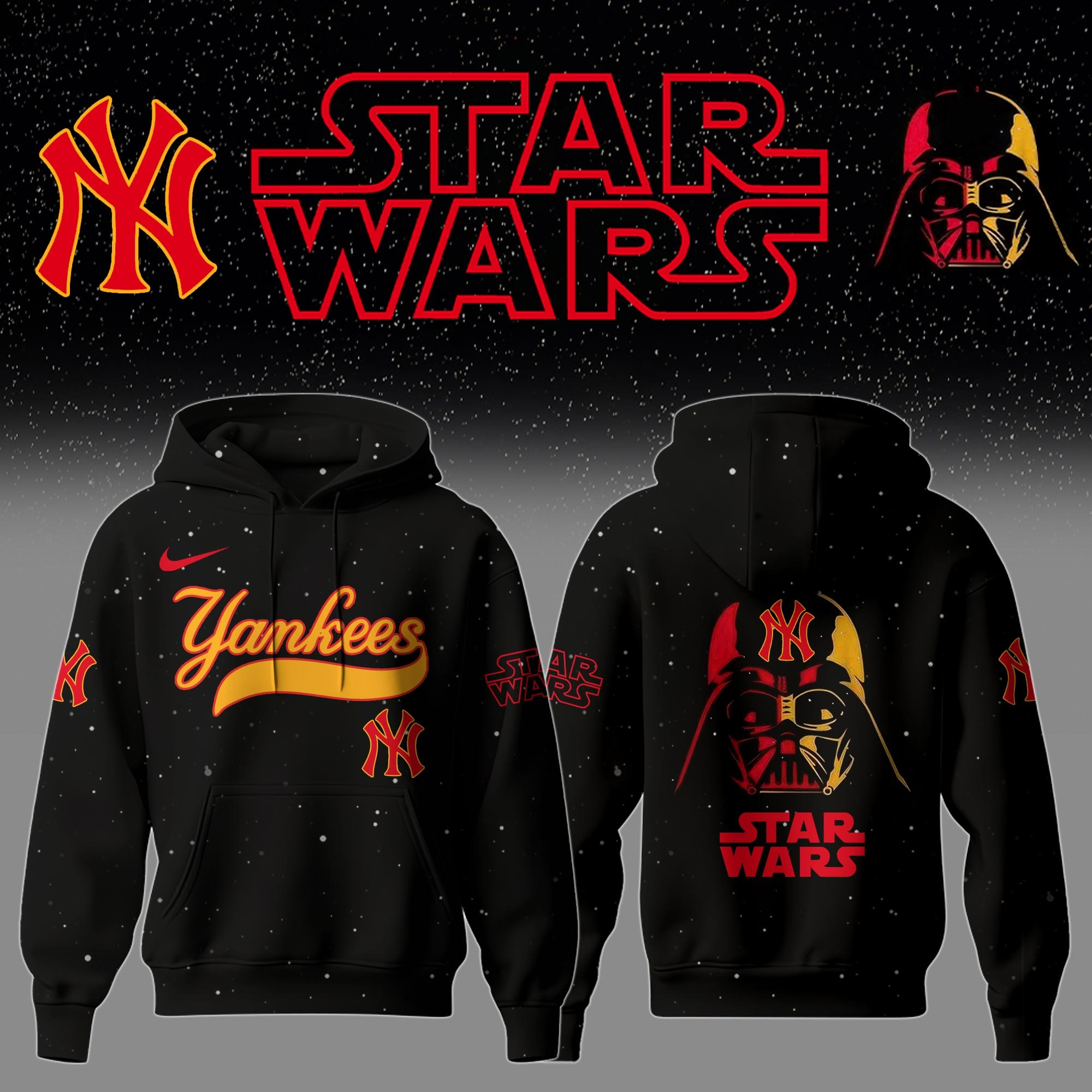 New York Yankees x Star Wars Night Hoodie Presents For Hockey Fans