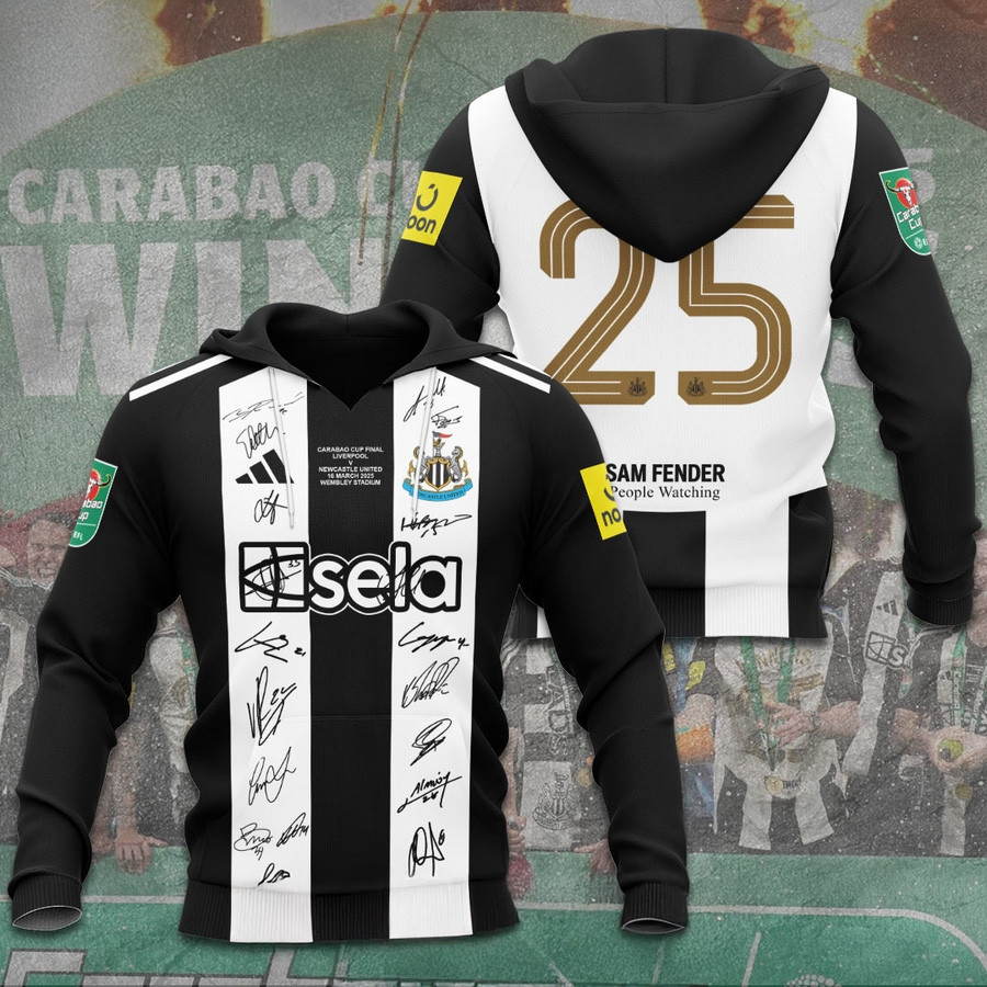 Newcastle United 2025 Carabao Cup Champions 3D Hoodie Gifts For Brother