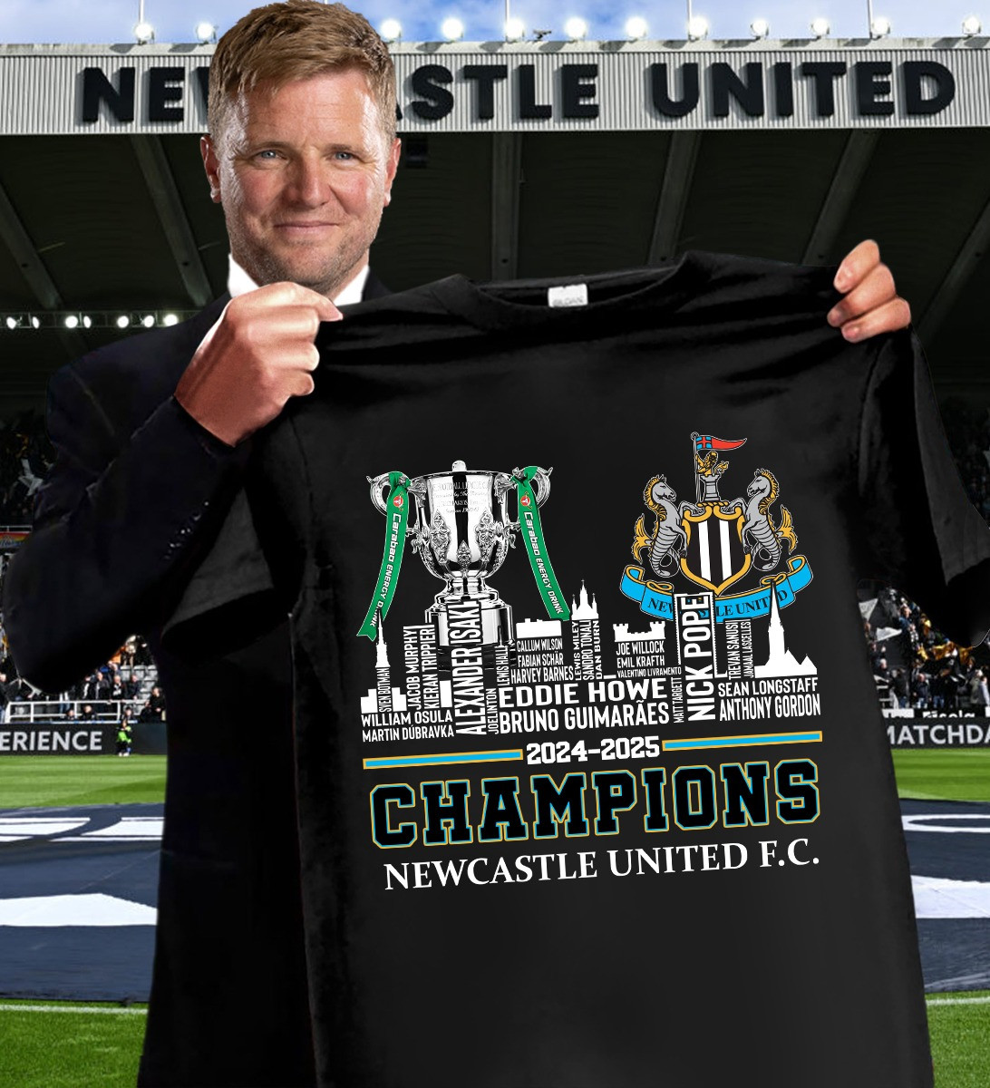 Newcastle United F.C Champions 2024-2025 T-Shirt Newcastle United F.C Club Merch Gifts Oregontrailrvpk Shirt