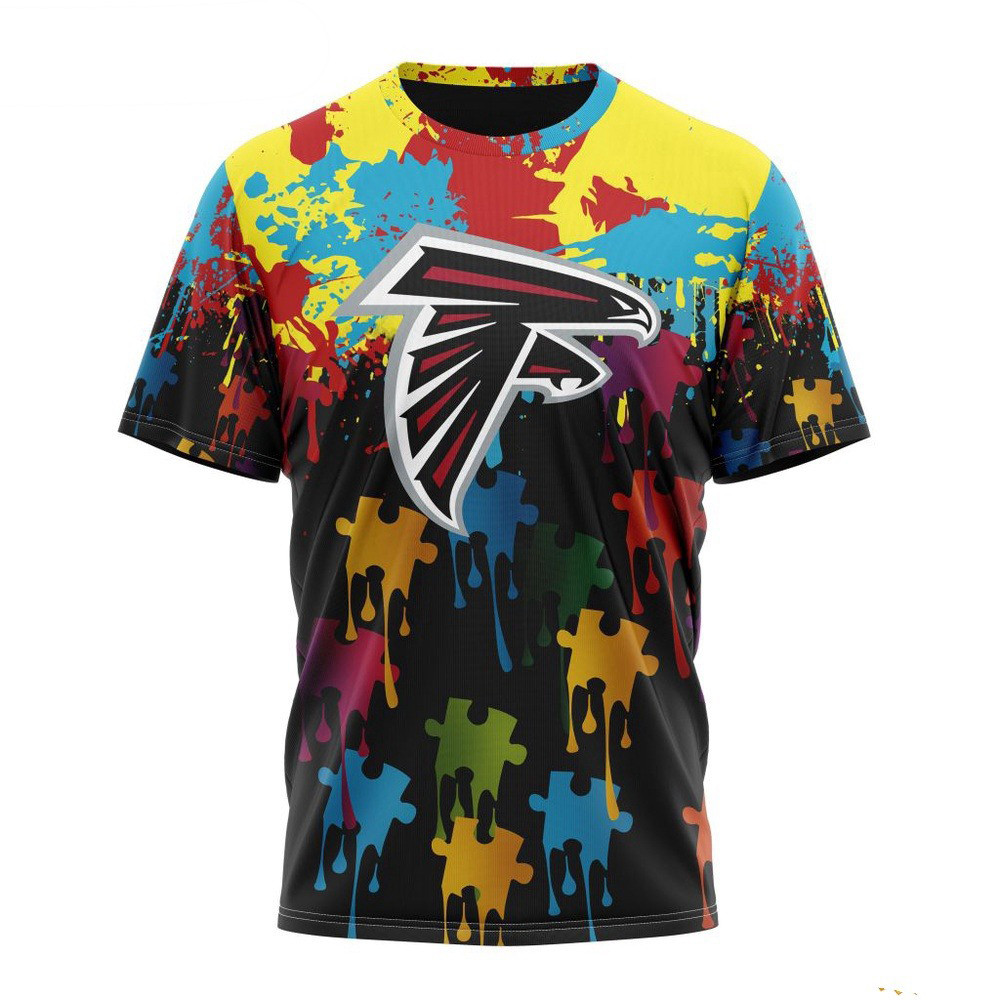 NFL Atlanta Falcons Shirtpecial Autism Awareness Design Football T-Shirt For Fans Oregontrailrvpk Shirt