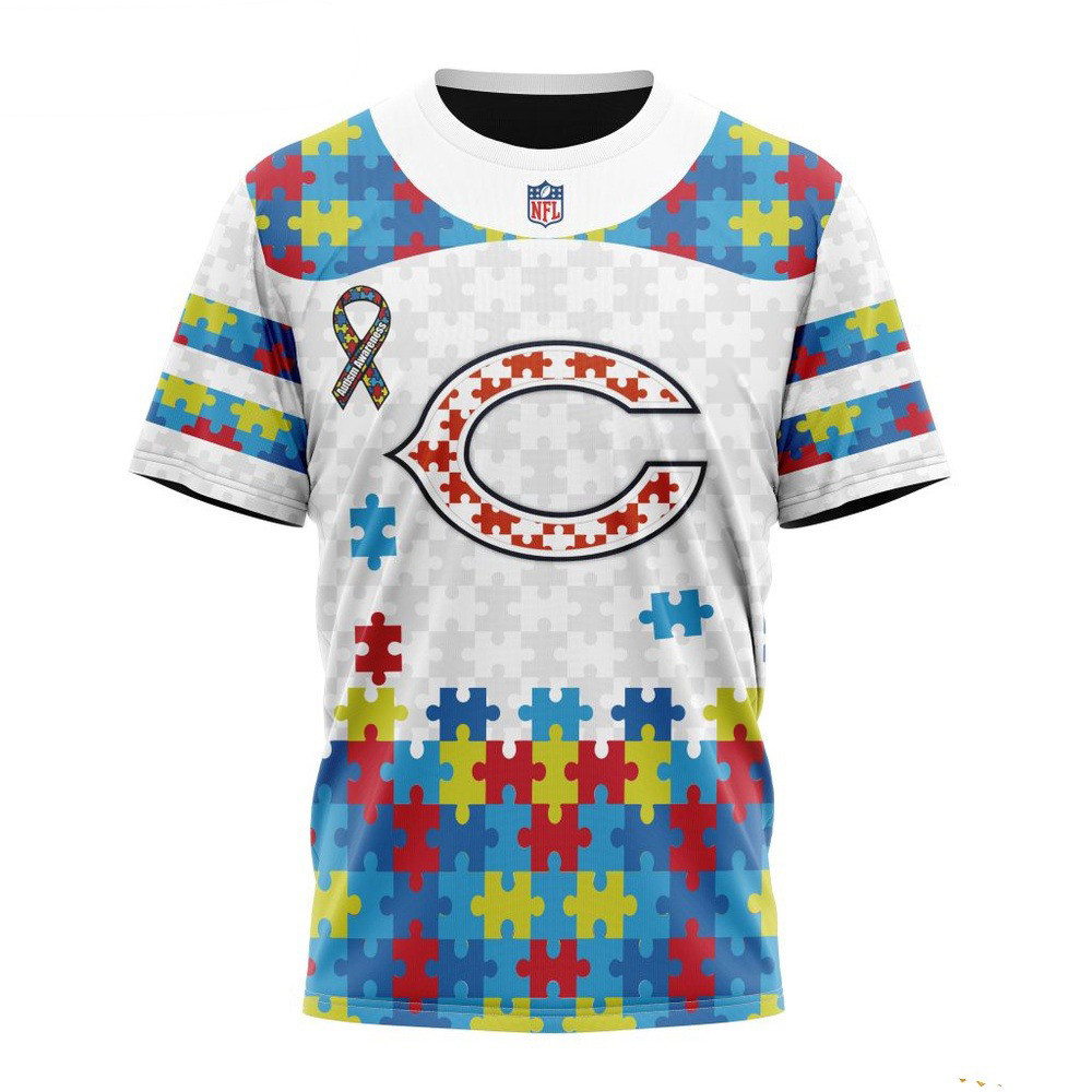 NFL Chicago Bears Shirtpecial Autism Awareness Design T-Shirt Best Gift For Football Lovers Oregontrailrvpk Shirt
