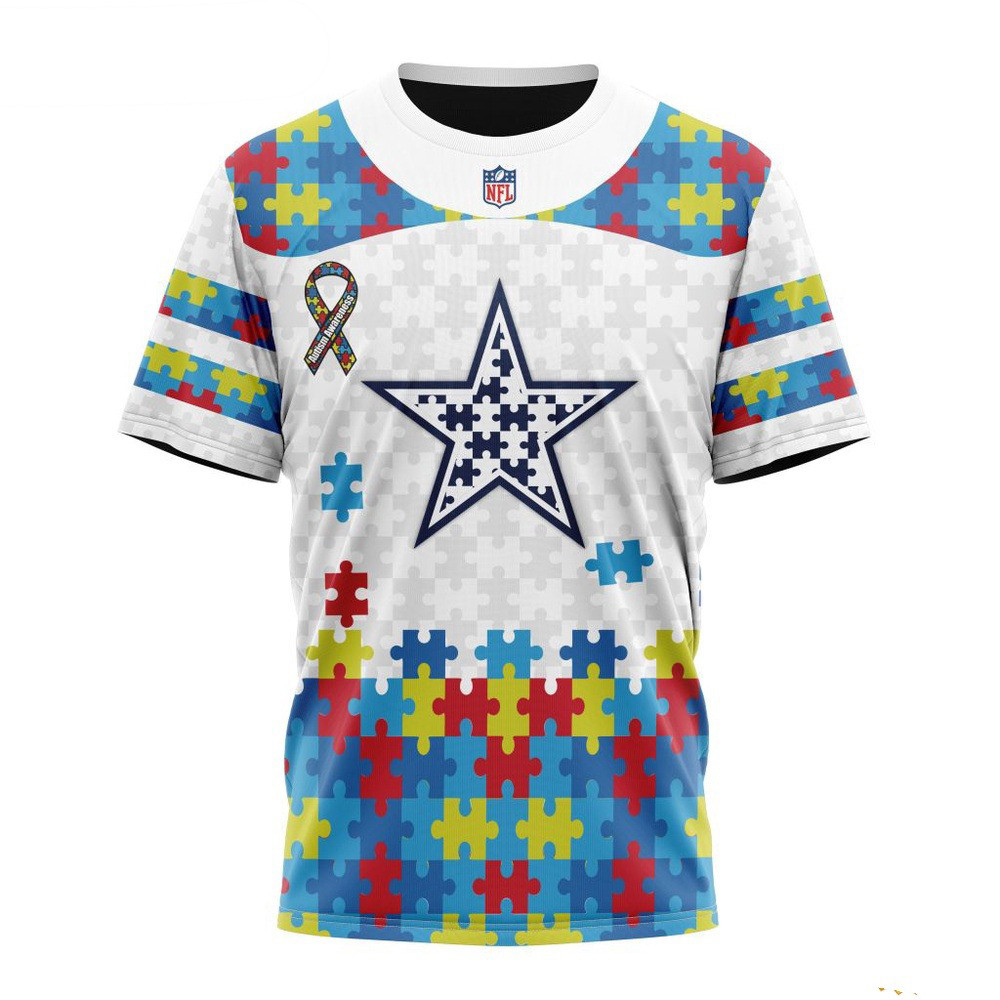 NFL Dallas Cowboys Autism Awareness T-Shirt Best Gifts For Football Fans Oregontrailrvpk Shirt
