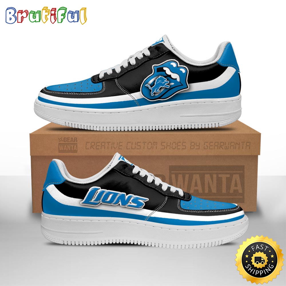 NFL Detroit Lions Air Force 1 Shoes Sexy Lips For Fans