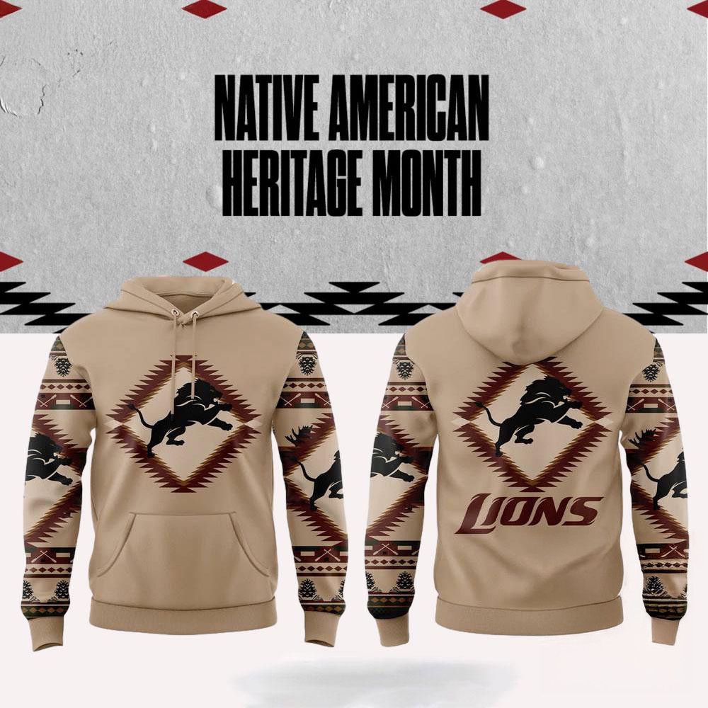 NFL Detroit Lions x National Native American Heritage Month Hoodie Football Gifts
