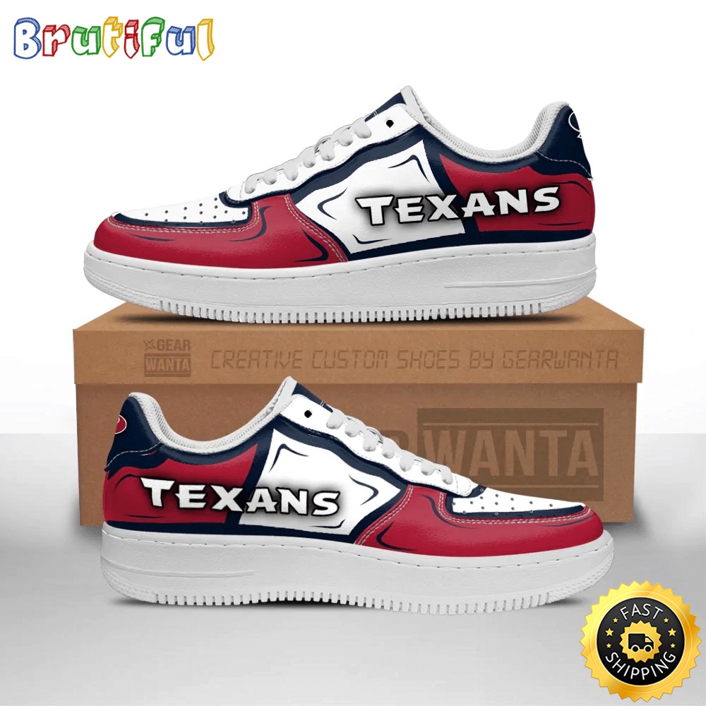 NFL Houston Texans Air Force 1 Shoes Football Sports Sneaker Shoes