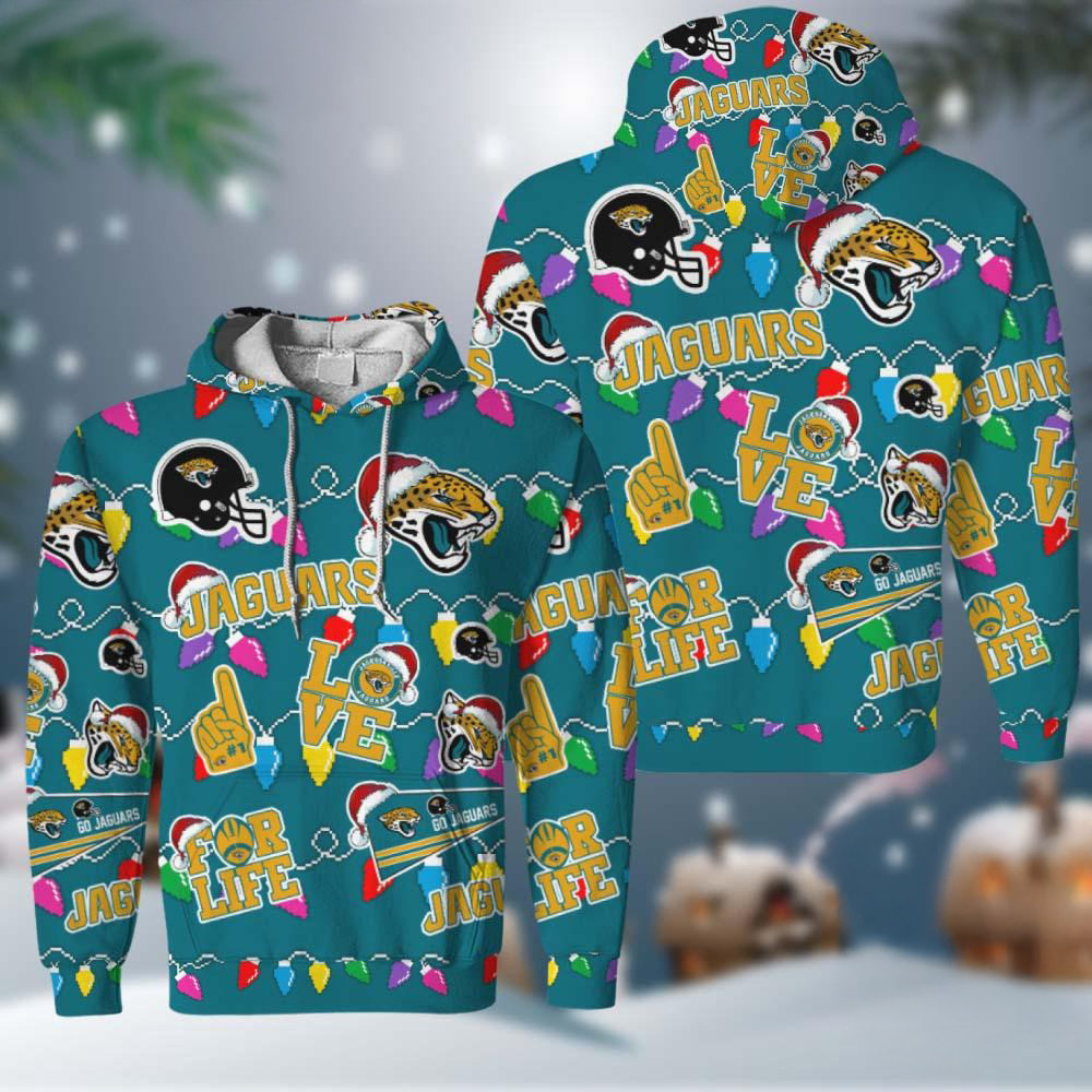 NFL Jacksonville Jaguars Love For Life Football Team Merry Christmas Hoodie