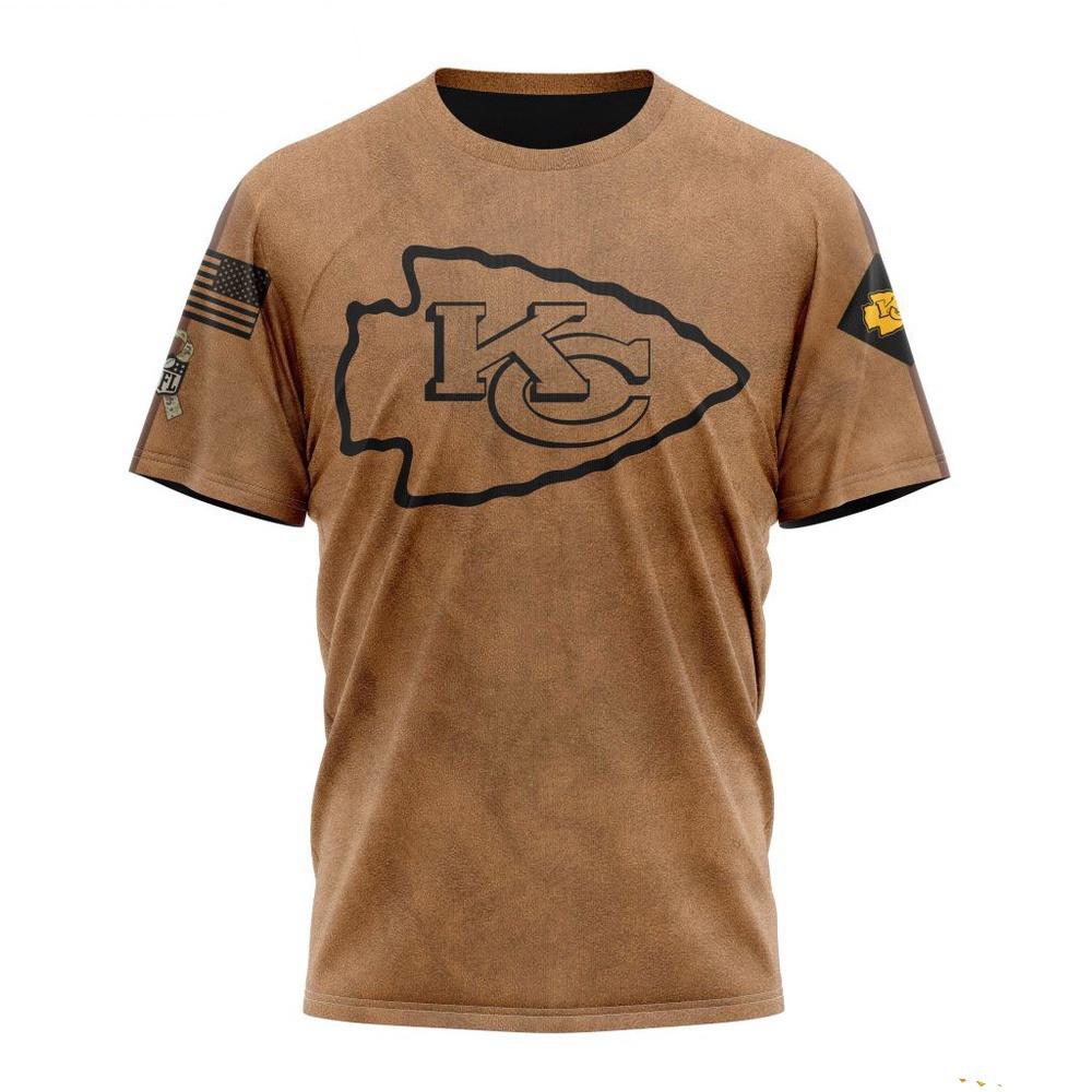 NFL Kansas City Chiefs Salute To Service For Veterans Day T-Shirt Best Gifts For Football Fans Oregontrailrvpk Shirt