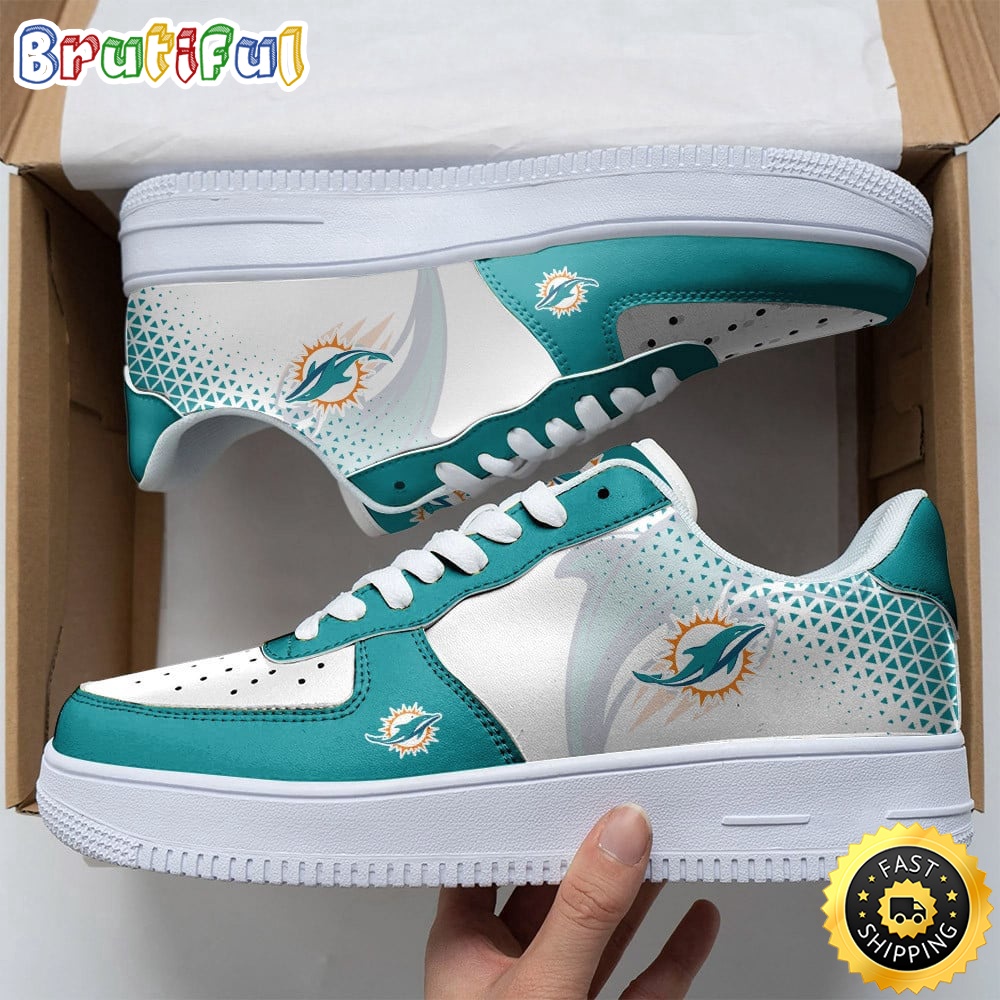 NFL Miami Dolphins Air Force 1 Shoes Classic Air Force Kicks